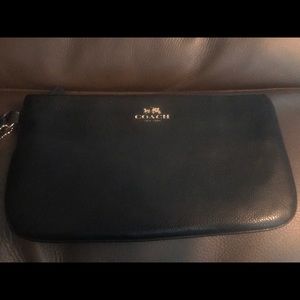 Coach black wristlet